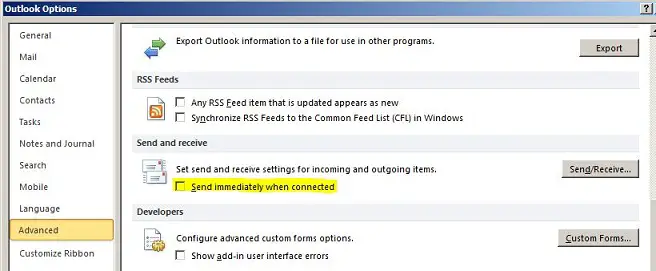 message in outbox won't send